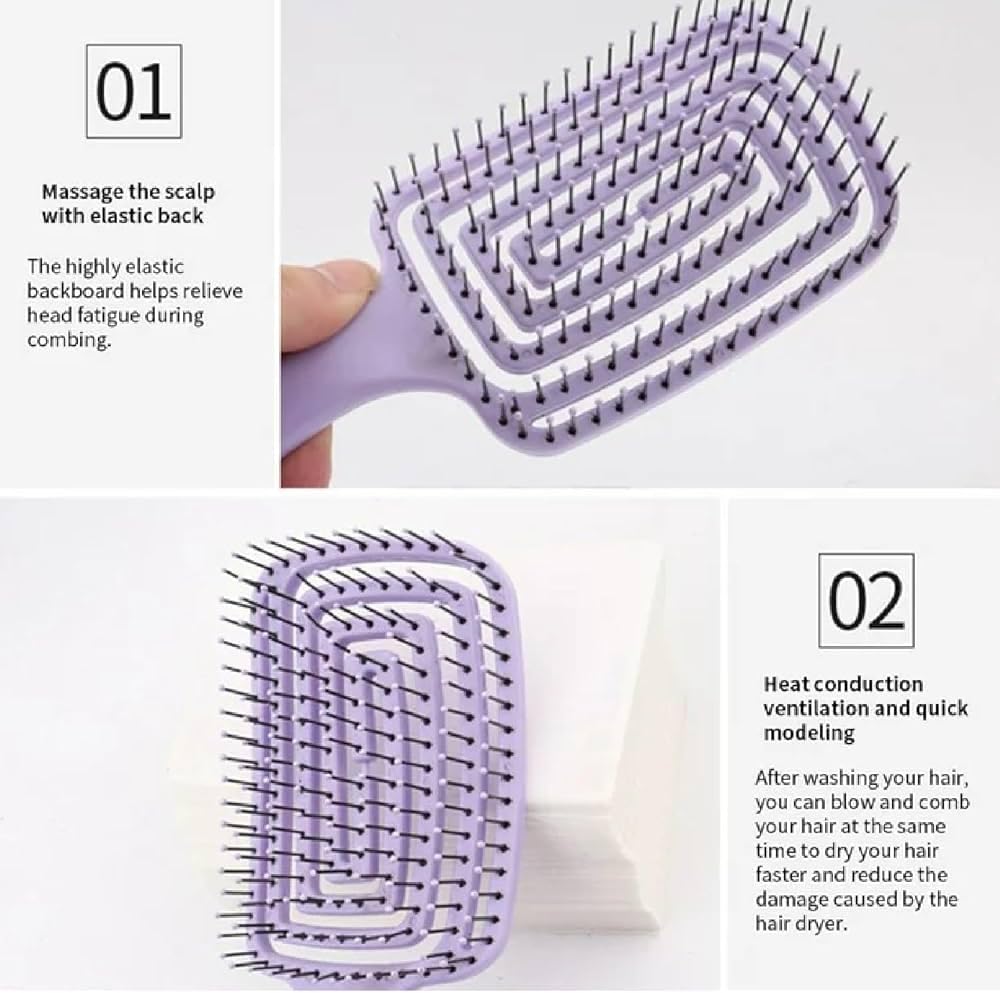 KnotZero Hair Brush Pack of 2