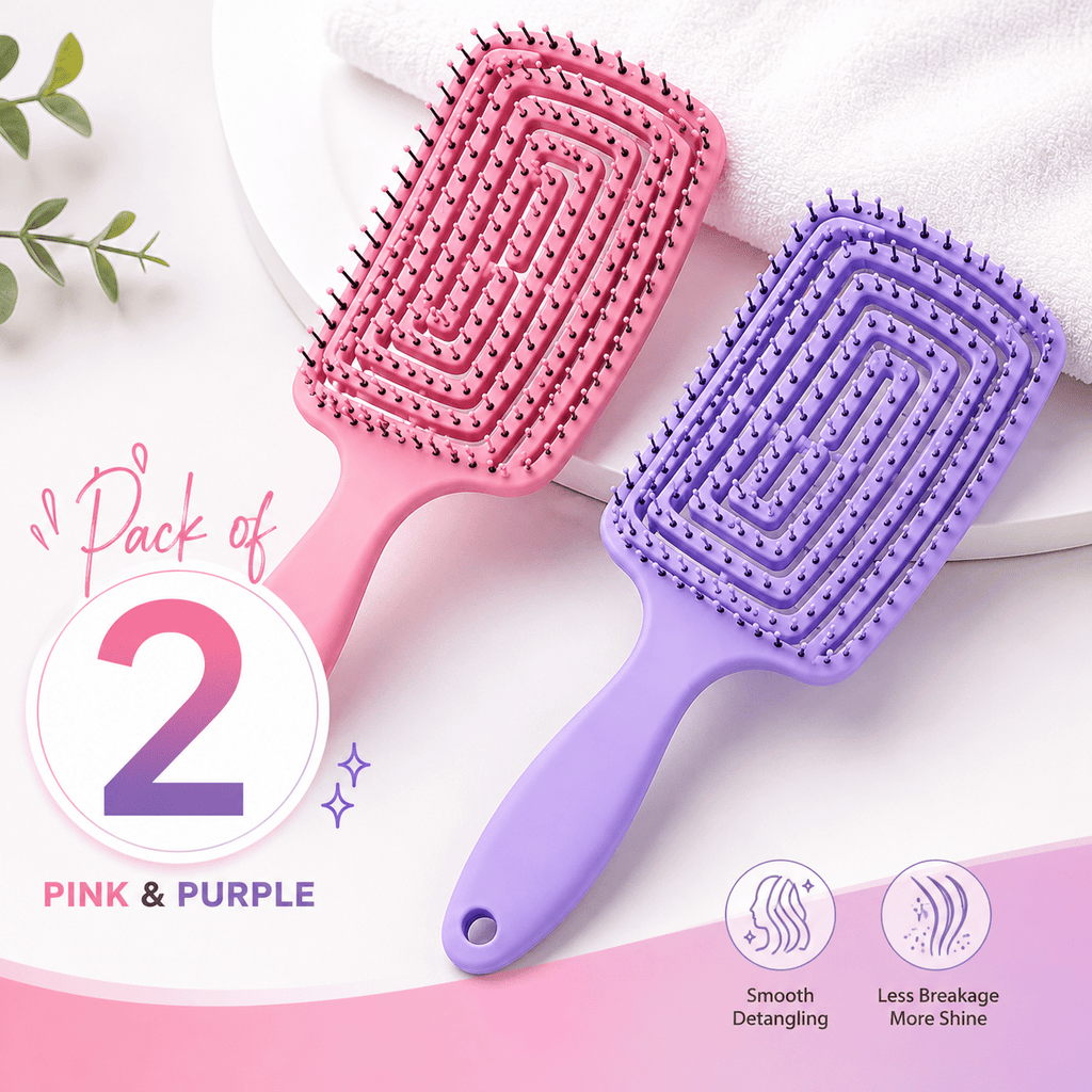 KnotZero Hair Brush Pack of 2